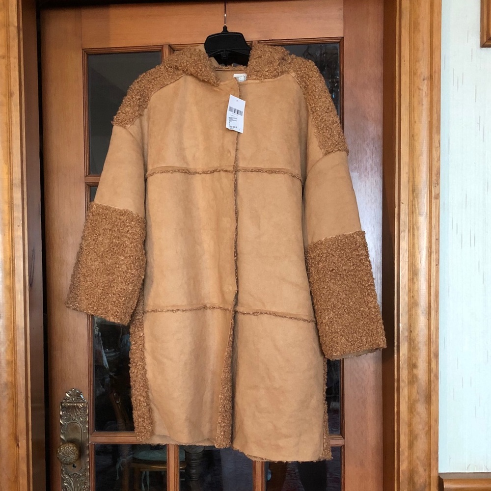 Zara Teddy/Suede Cozy Coat